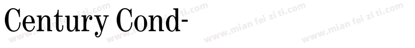 Century Cond字体转换